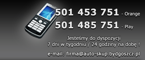 Jesteśmy do dyspozycji 7 dni w tygodniu, 24 godziny na dobę, telefony 501453751, 501485751